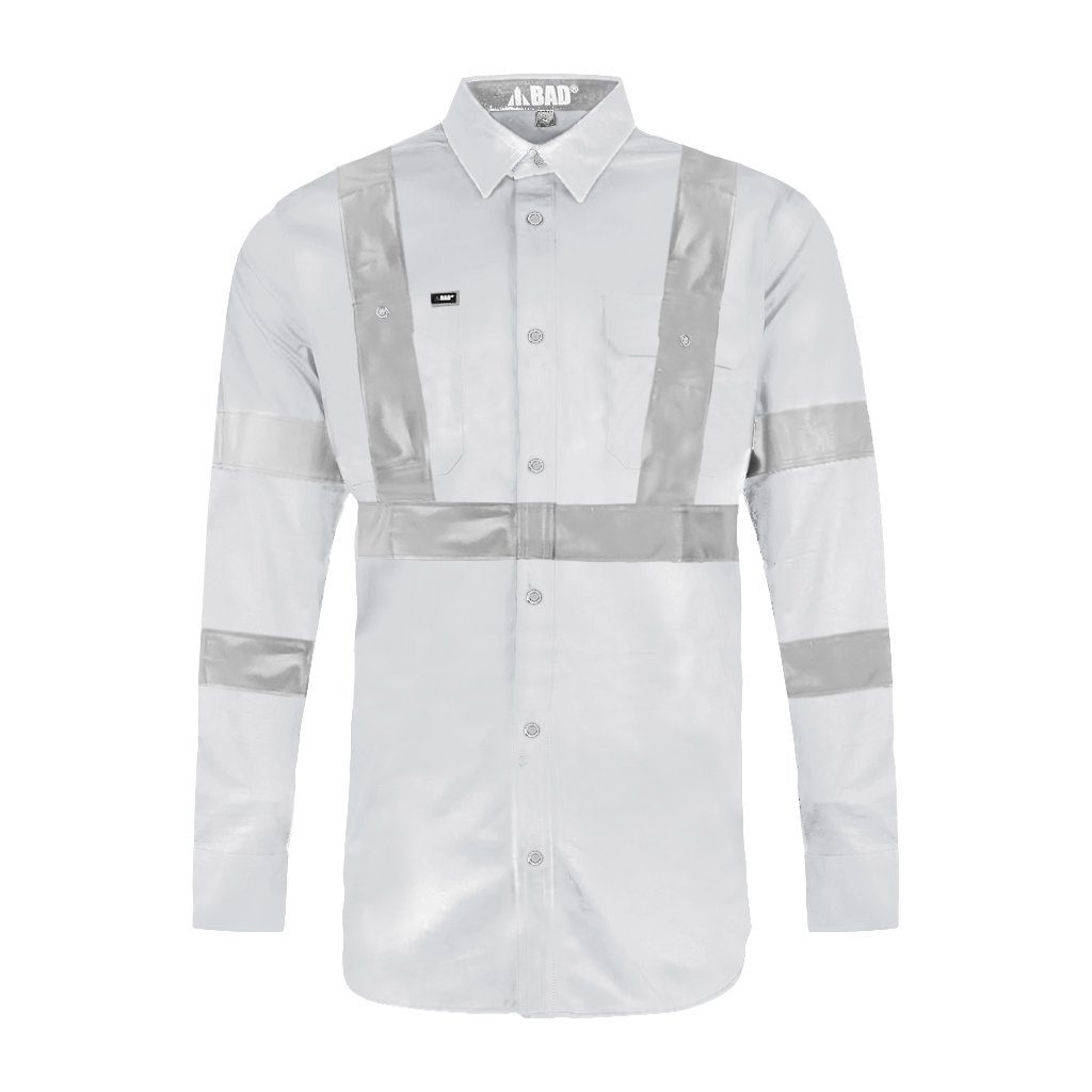 HVLSSW_Stretch-LS-White-Night-Work-Shirt-With-Reflective-Tape