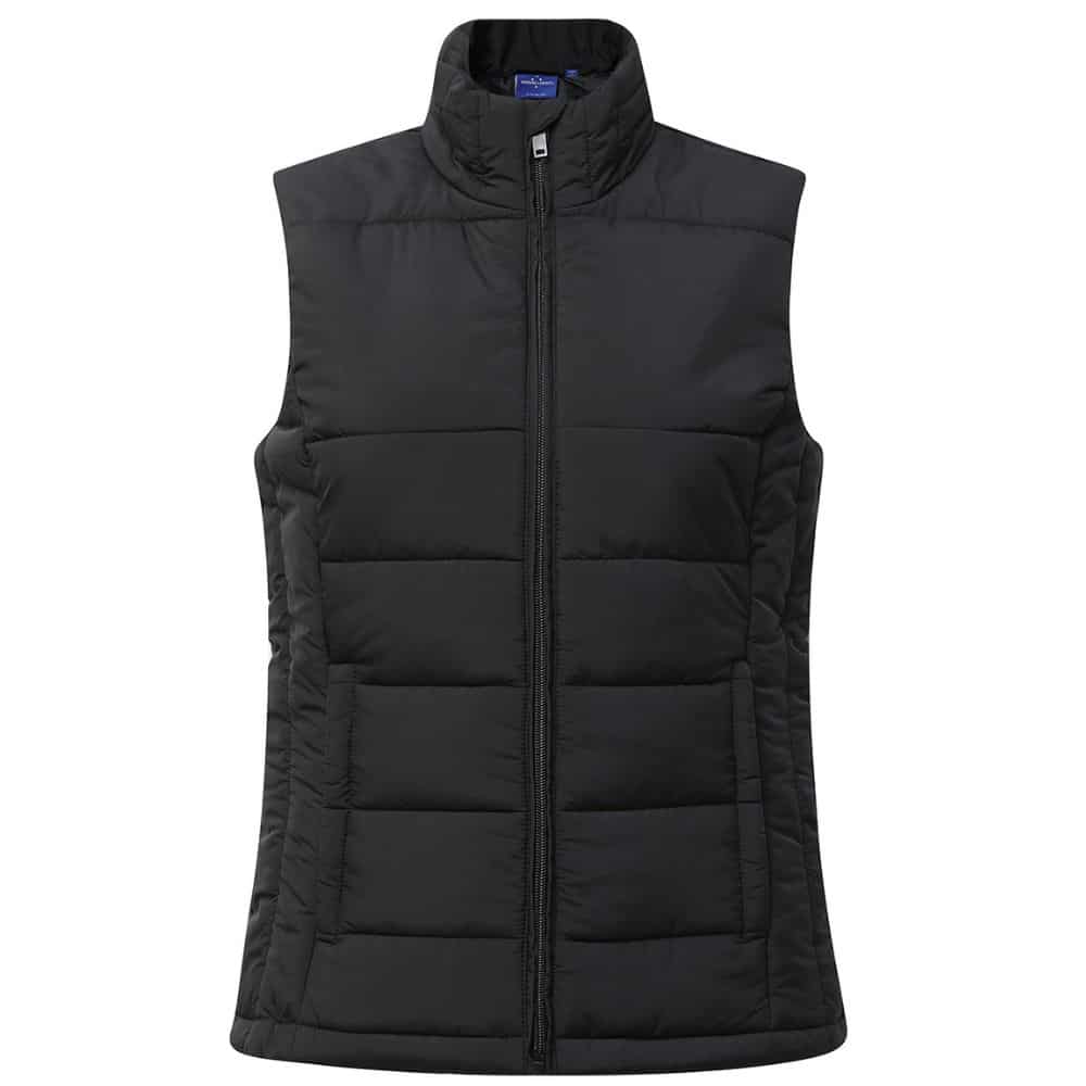 JK62_SUSTAINABLE INSULATED PUFFER VEST (3D CUT) Ladie's-Black