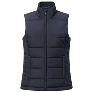 JK62_SUSTAINABLE INSULATED PUFFER VEST (3D CUT) Ladie's-Navy