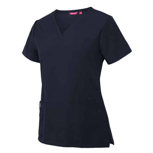 LADIES-NU-SCRUB-TOP-4SNT1-Navy-side
