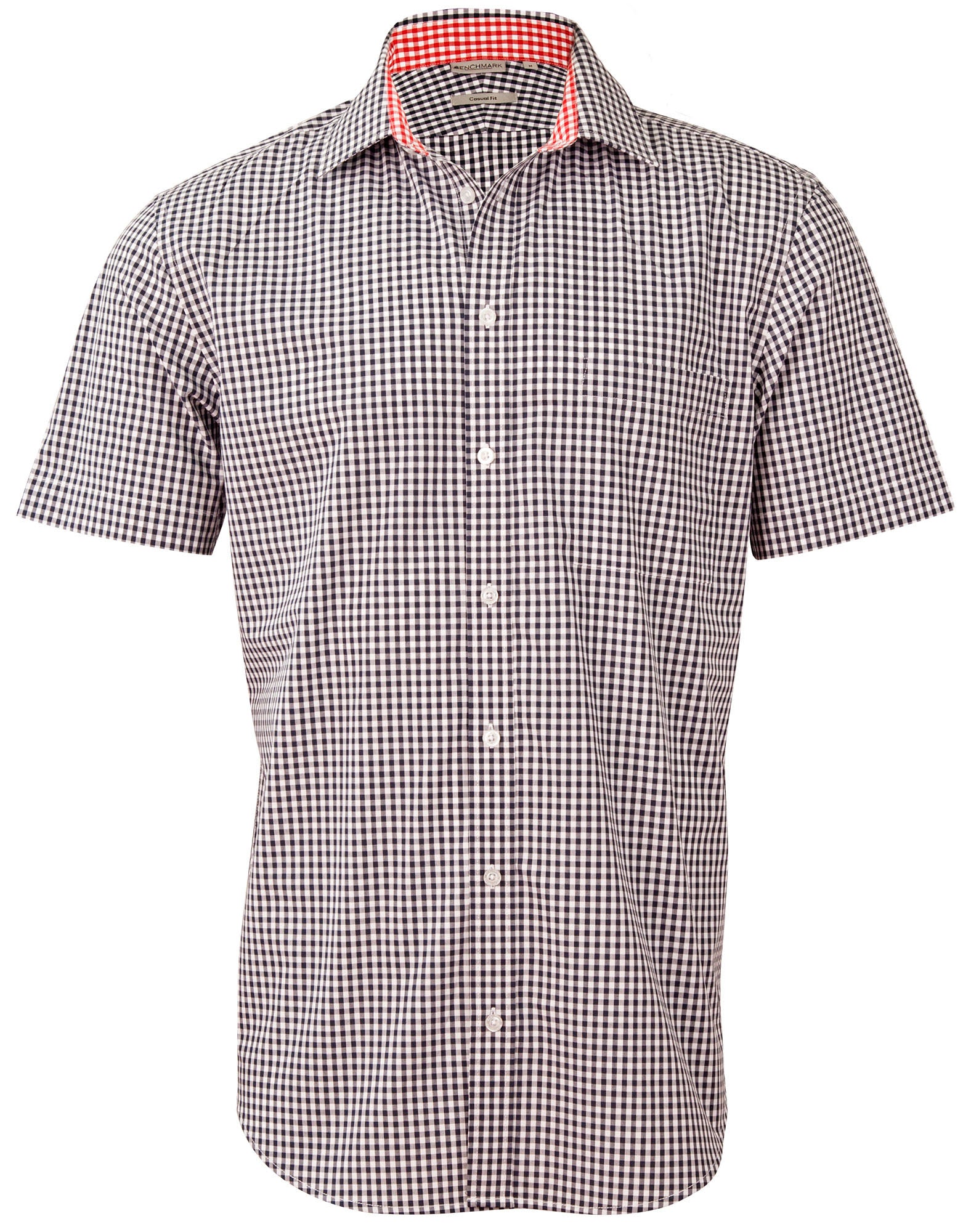 WS Men’s Gingham Check Short Sleeve Shirt - M7330S