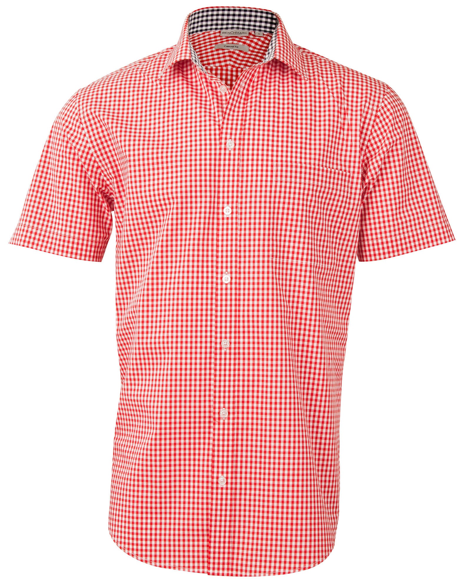 WS Men’s Gingham Check Short Sleeve Shirt - M7330S