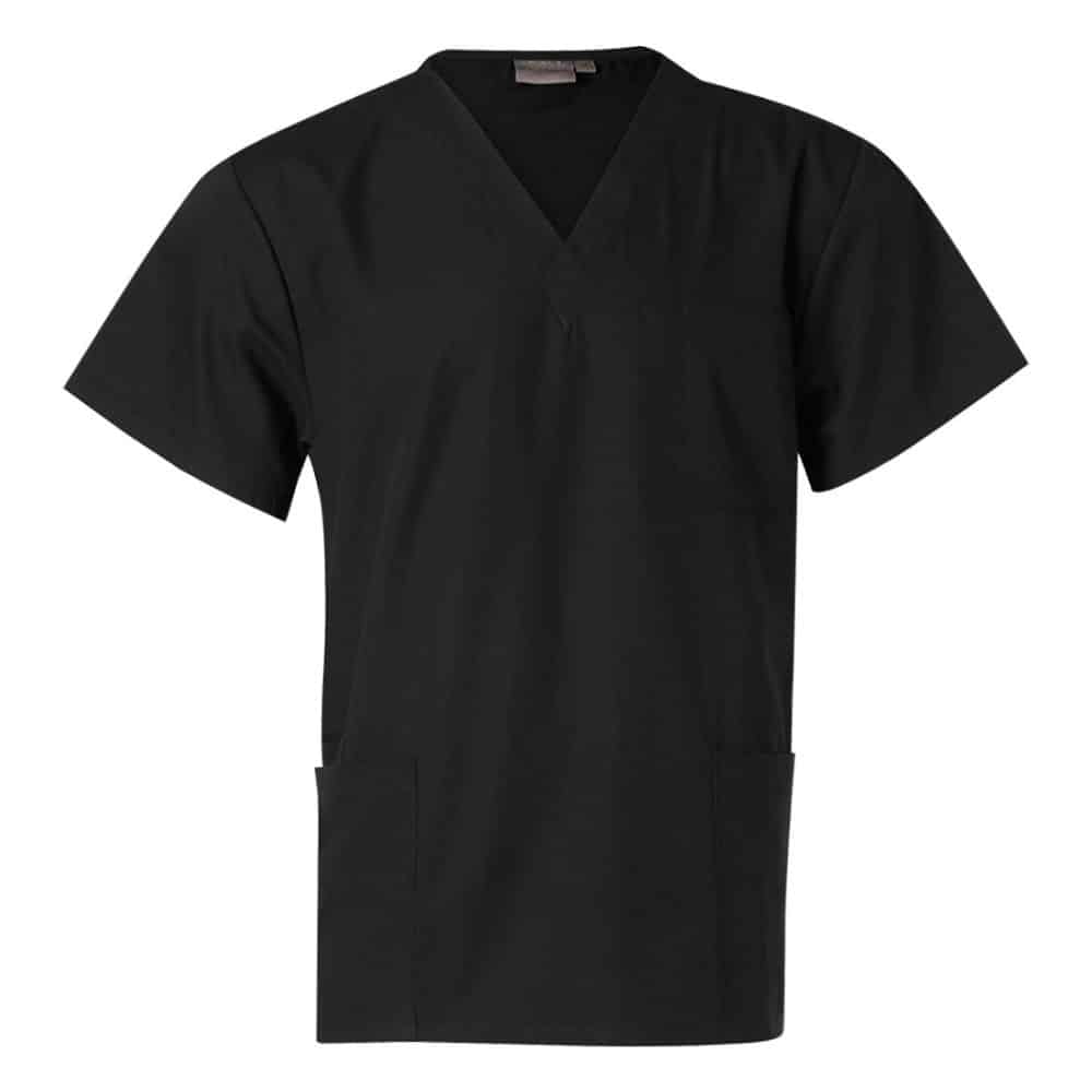 M7630_Unisex-Scrub-Top-Black