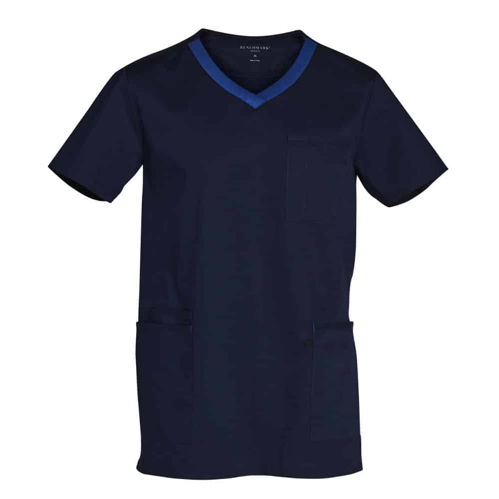 M7650_MENS-V-NECK-CONTRAST-TRIM-SCRUB-TOP_Navy-Royal