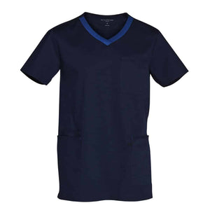 M7650_MENS-V-NECK-CONTRAST-TRIM-SCRUB-TOP_Navy-Royal