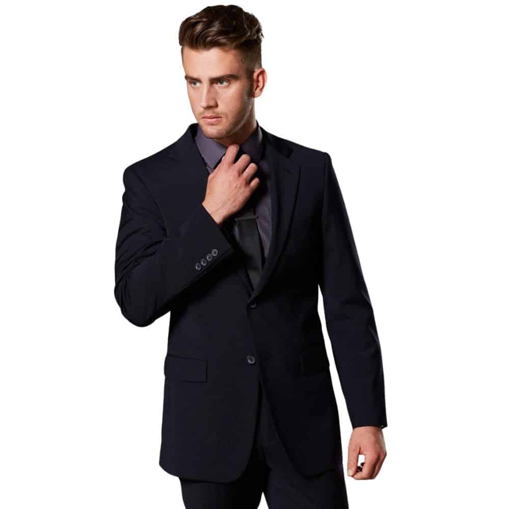 M9100_Men's Wool Blend Stretch Two Buttons Jacket