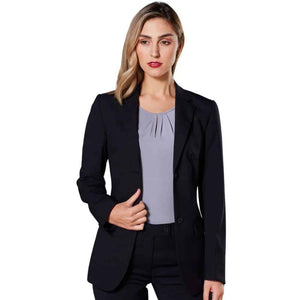 M9200_Women's Wool Blend Stretch Mid Length Jacket
