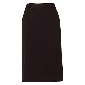 M9478_Women's PolyViscose Stretch Twill Flexi Waist A-Line Utility Lined Skirt-Navy