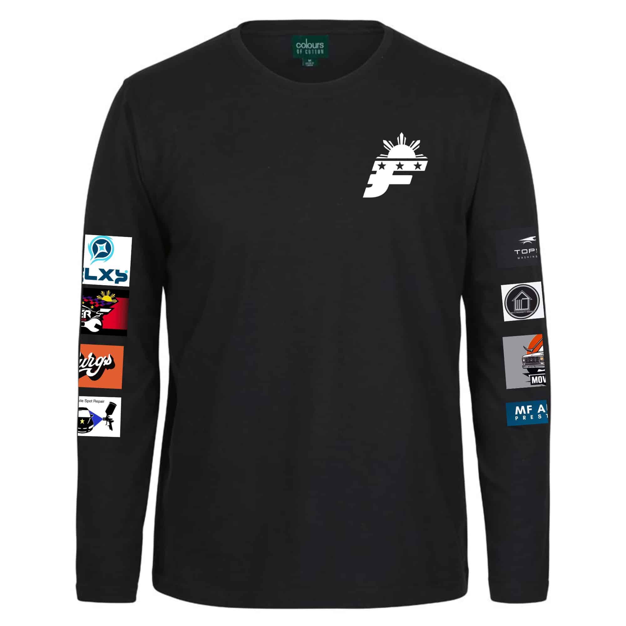 PINOY FIL CLUB-Long Sleeve-Black-front
