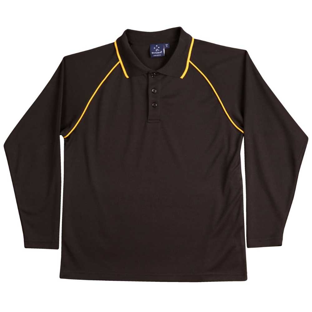 PS43K_Champion-Plus-Kids_Long-Sleeve-Polo_Black-Gold