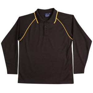 PS43K_Champion-Plus-Kids_Long-Sleeve-Polo_Black-Gold