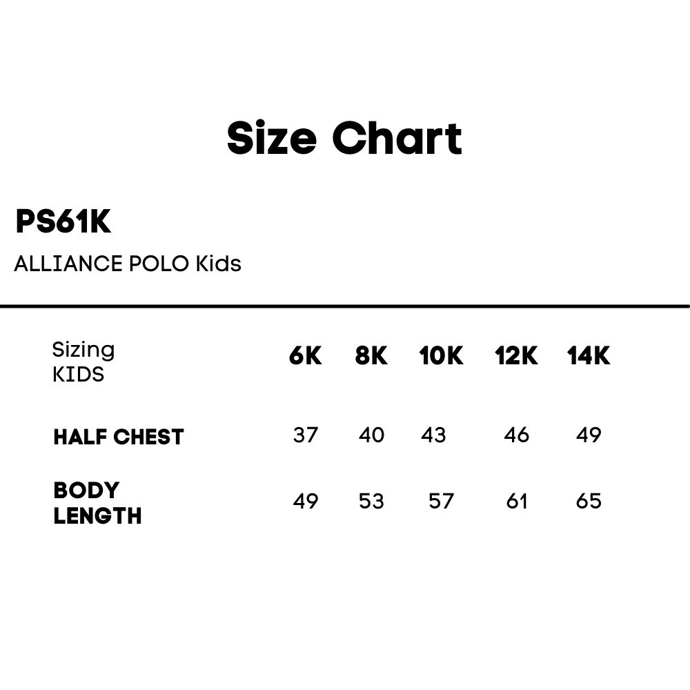 PS61K_Size-Chart