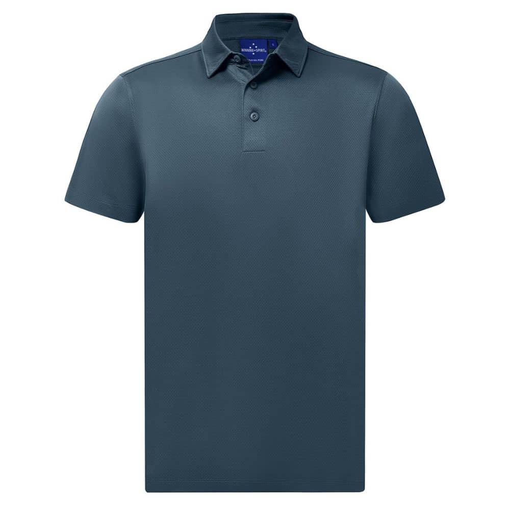 PS95_SUSTAINABLE JACQUARD KNIT POLO Men's-Slate Blue