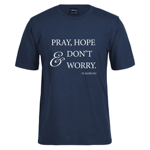 PrayHope-Dont-Worry_White_Blue-Duck-Shirt