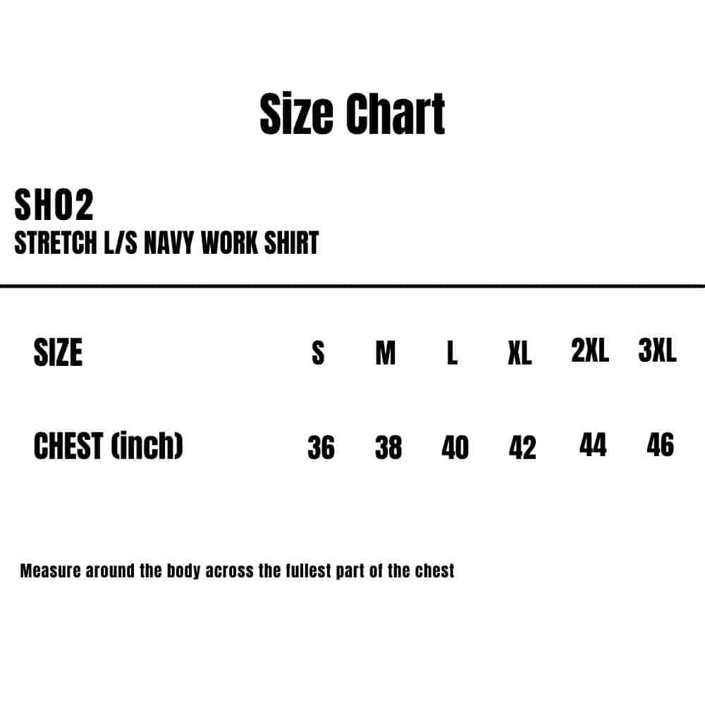 SH02_Stretch-LS-Navy-Work-Shirt_Size-Chart