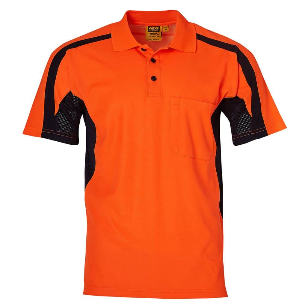 SW25_HI-VIS FASHION POLO Unisex-Orange Navy