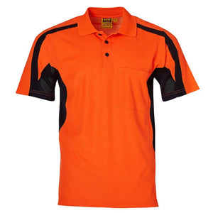 SW25_HI-VIS FASHION POLO Unisex-Orange Navy
