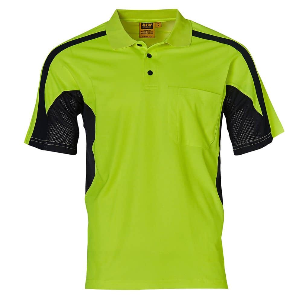 SW25_HI-VIS FASHION POLO Unisex-Yellow Navy