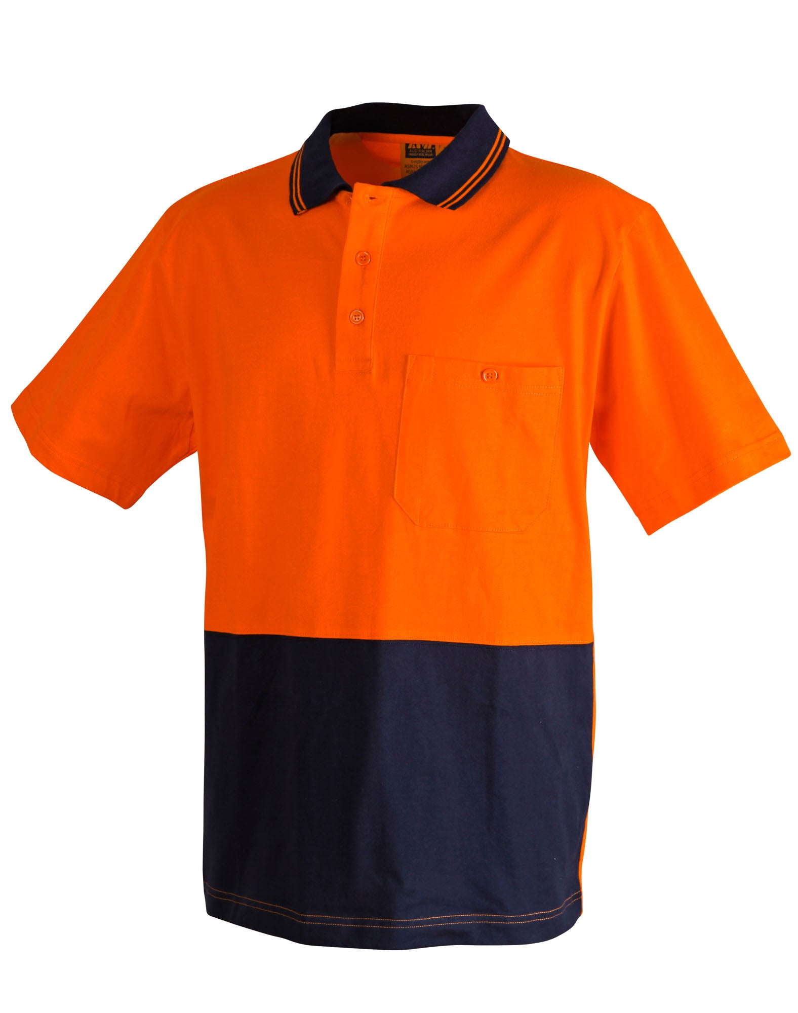 WS Cotton Jersey Two Tone Safety Polo - SW35