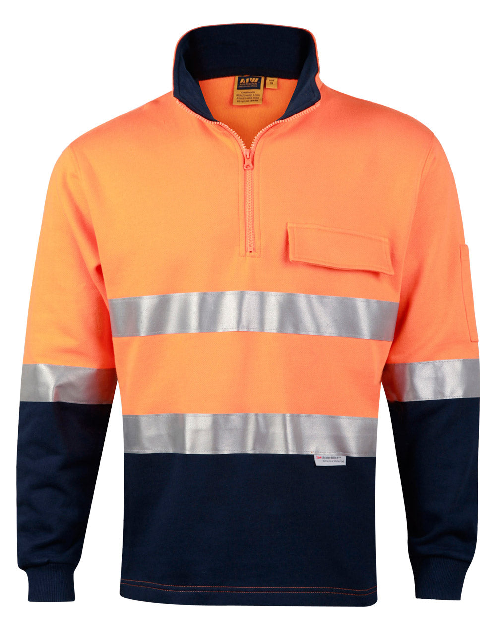 WS Hi-Vis Two Tone Cotton Fleece Sweat - SW48