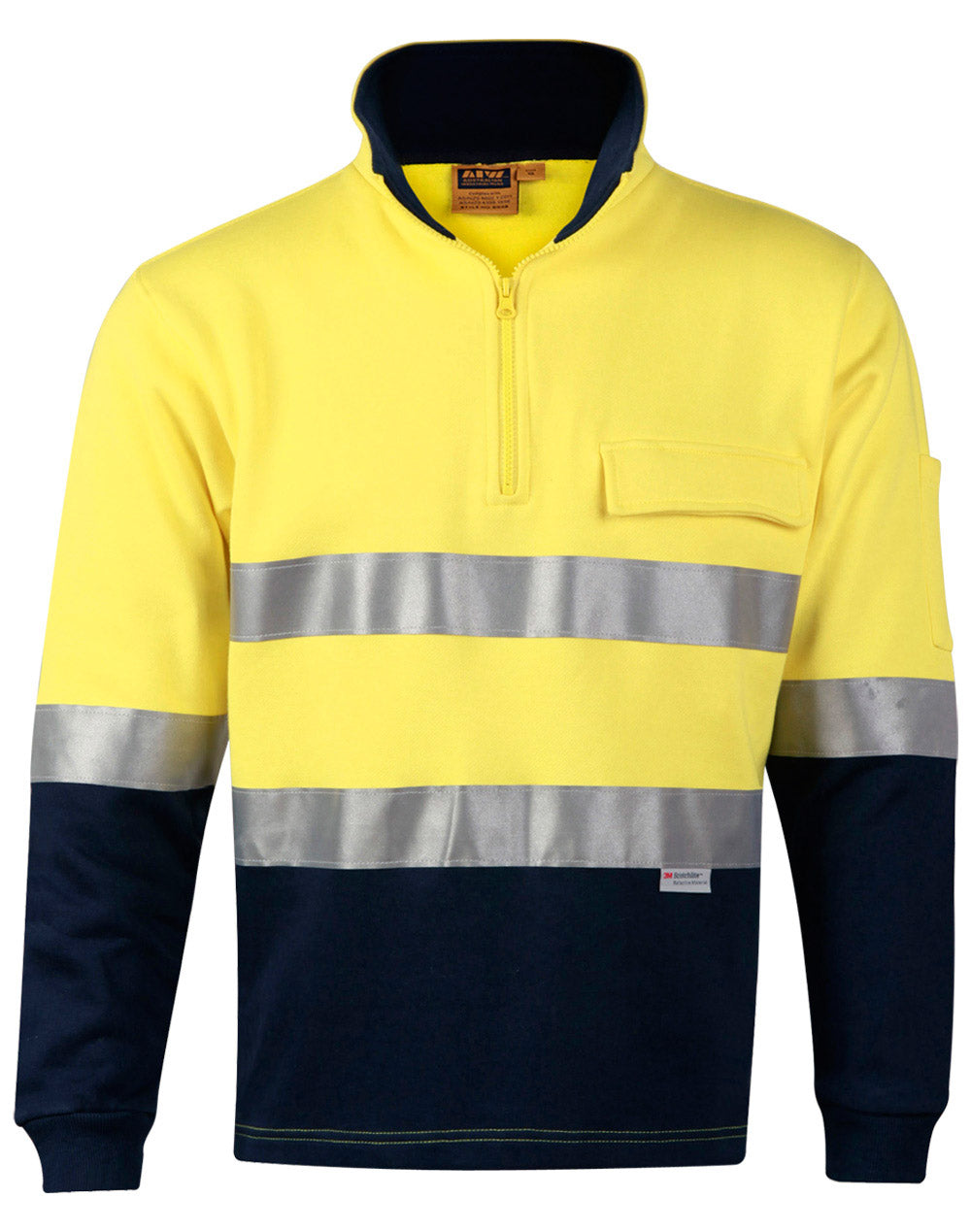 WS Hi-Vis Two Tone Cotton Fleece Sweat - SW48