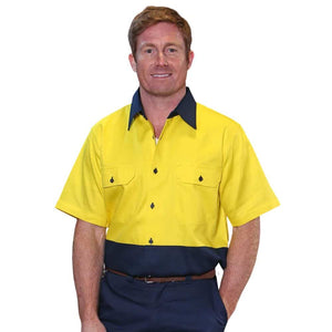 SW53_COTTON DRILL SAFETY SHIRT
