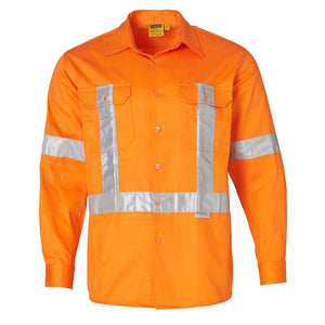 SW56_COTTON DRILL SAFETY SHIRT-Orange