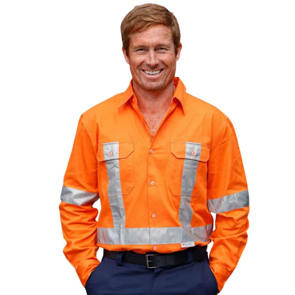 SW56_COTTON DRILL SAFETY SHIRT