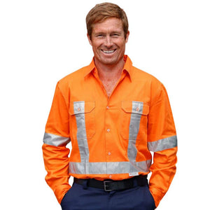 SW56_COTTON DRILL SAFETY SHIRT