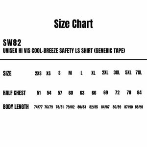 SW82_AS_-Unisex-Hi-VisCool-Breeze-Safety-LS-ShirtGeneric-Tape_Size-Chart