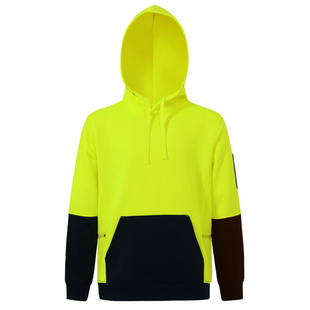WS Hi-Vis Two Tone Water Resistant Fleece Hoodie - SW91
