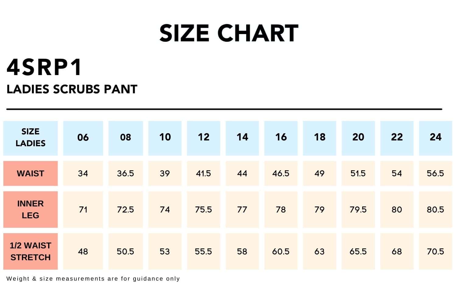 Size-Chart_4SRP1-LADIES-SCRUBS-PANT