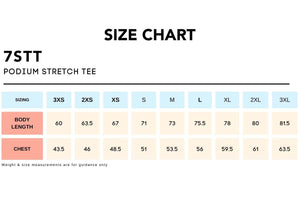 Size Chart_7STT PODIUM STRETCH TEE