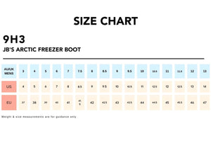 Size Chart_9H3 JB'S ARCTIC FREEZER BOOT