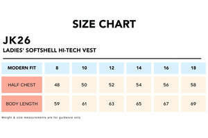 Size-Chart_JK26-Ladies-Softshell-Hi-Tech-Vest