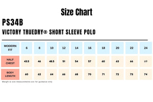 Size-Chart_PS34B-VICTORY-TRUEDRY®-SHORT-SLEEVE-POLO