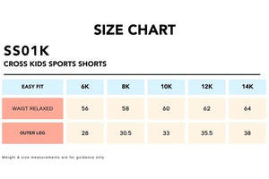 Size-Chart_SS01K-Cross-Kids-Sports-Shorts