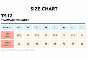 Size-Chart_TS12-TEAMMATE-TEE-Unisex