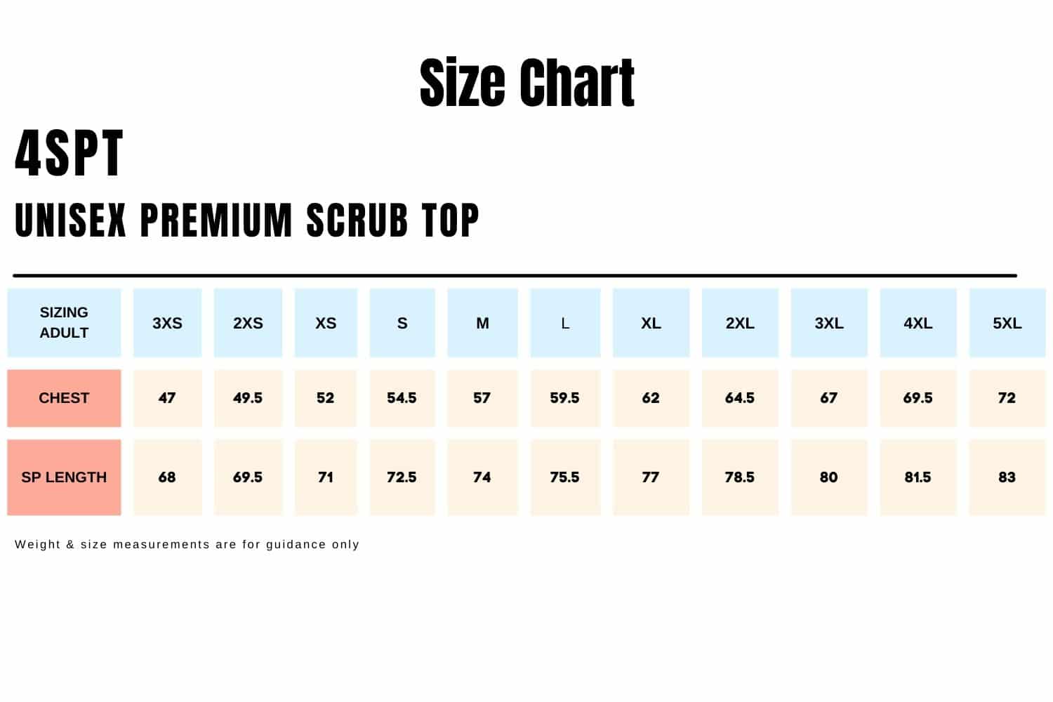 Size-Chart_UNISEX-PREMIUM-SCRUB-TOP-4SPT