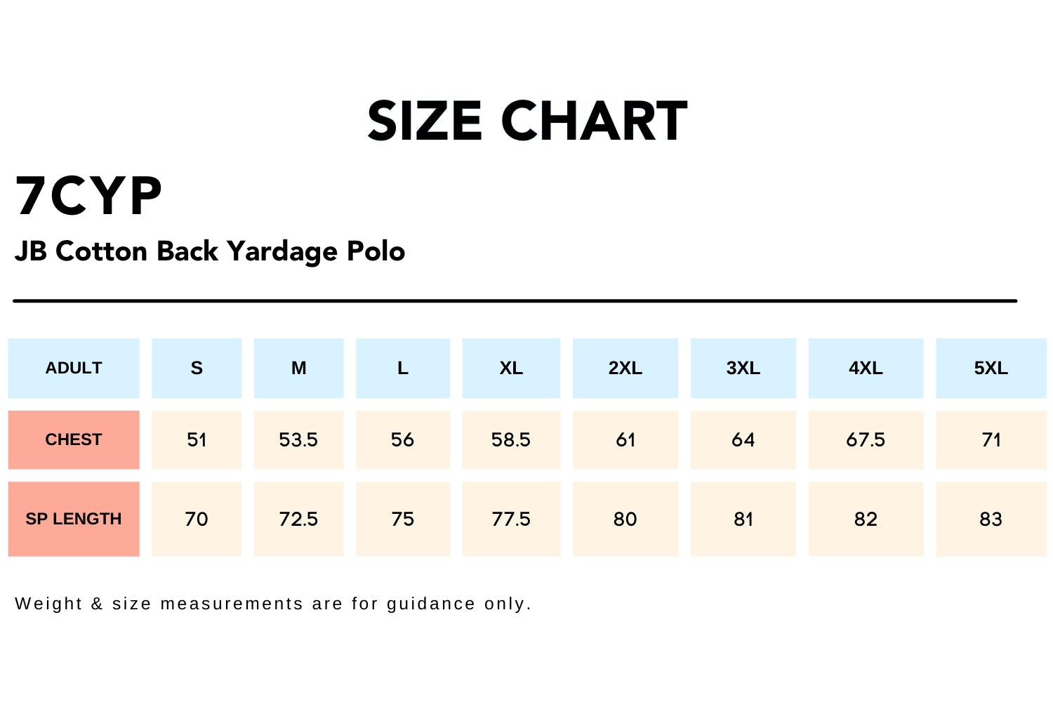 JB Cotton Back Yardage Polo 7CYP