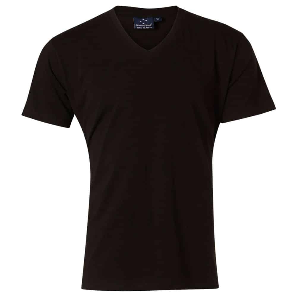 TS07A_MENS-V-NECK-TEE-Black