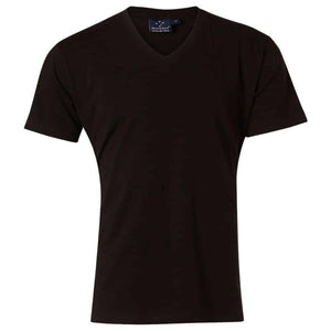 TS07A_MENS-V-NECK-TEE-Black