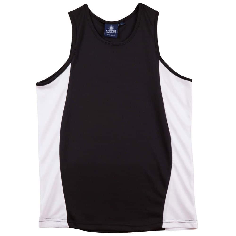 TS19K_TEAMMATE-SINGLET-Kids-Black-White