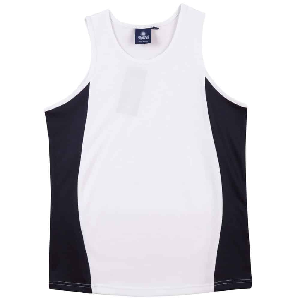TS19K_TEAMMATE-SINGLET-Kids-White-Navy