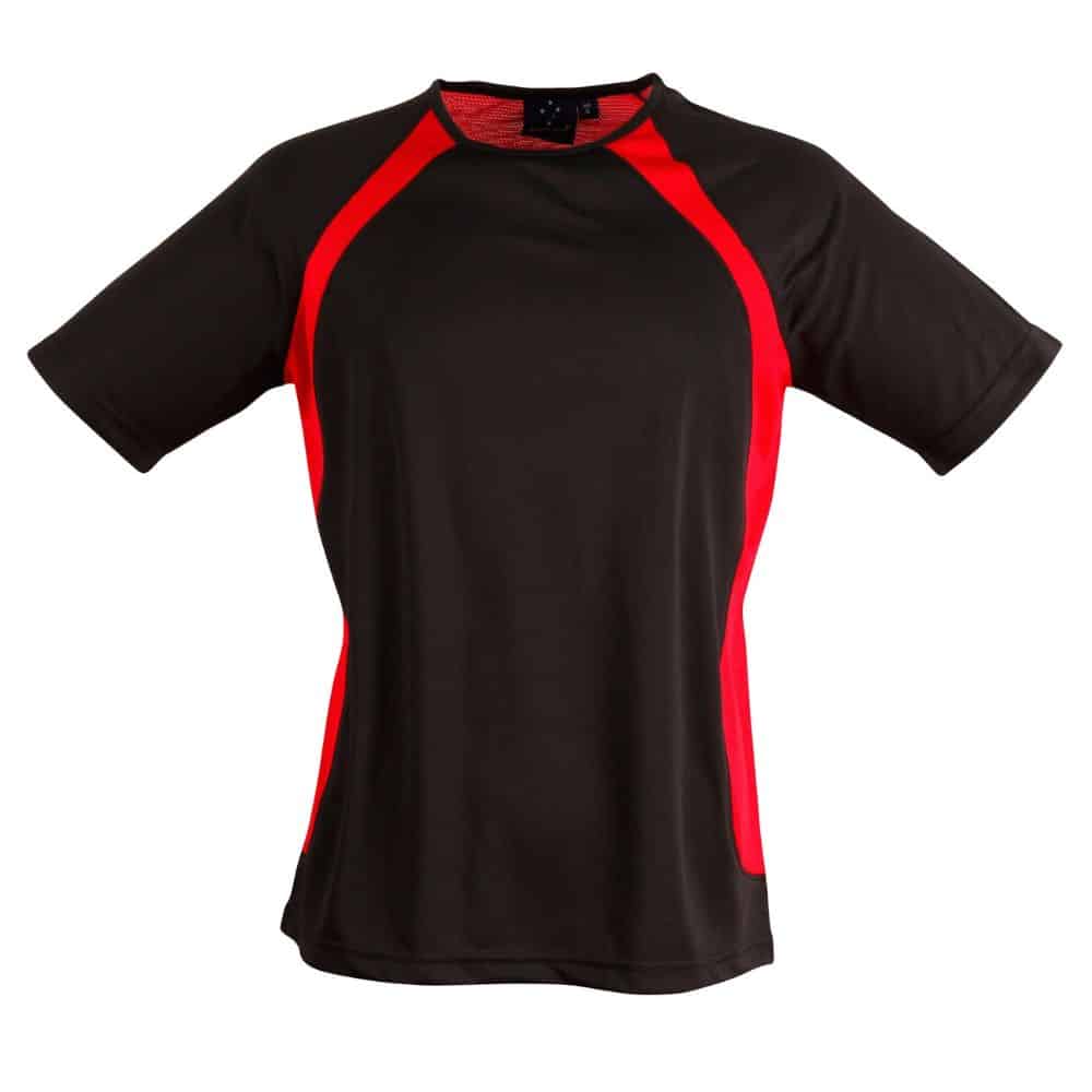 TS71_SPRINT TEE SHIRT Men's-Black Red