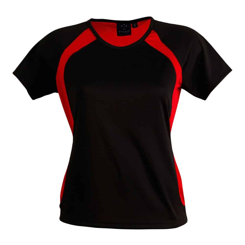 TS72_SPRINT TEE SHIRT Ladies-Black Red