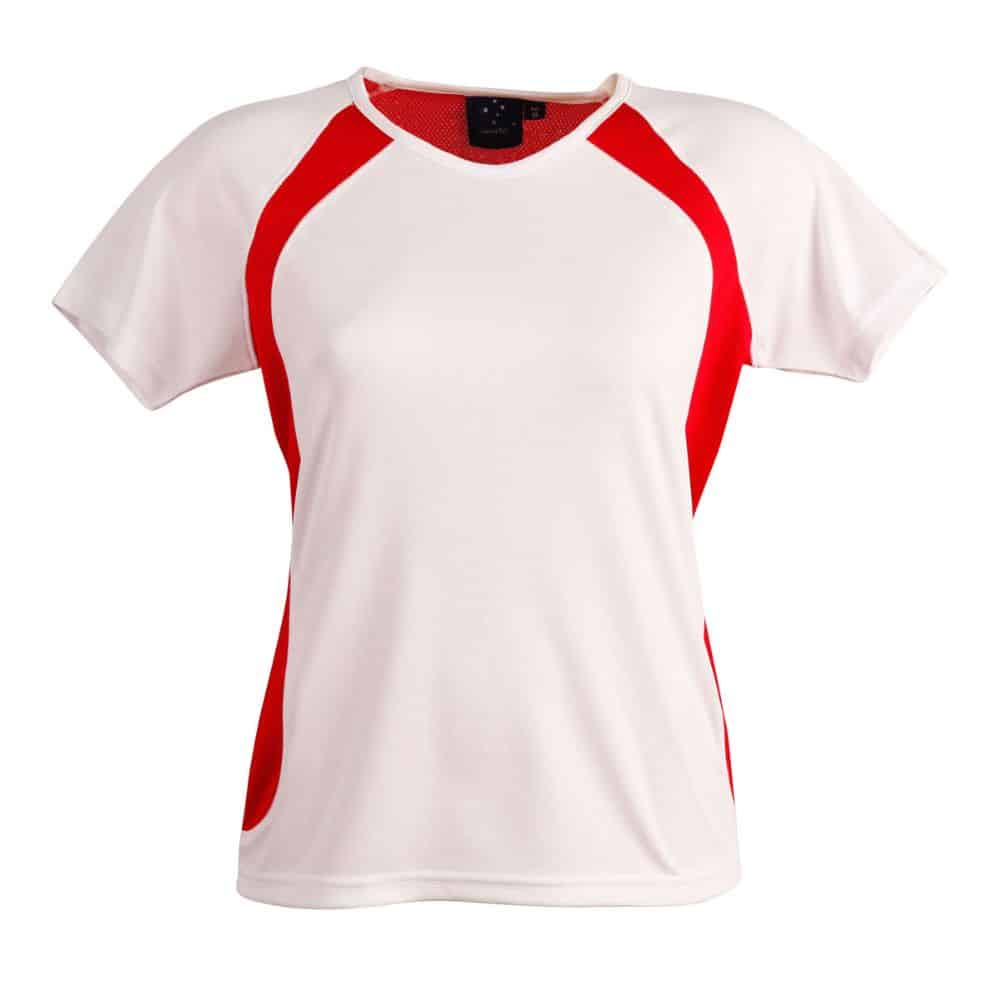 TS72_SPRINT TEE SHIRT Ladies-White Red