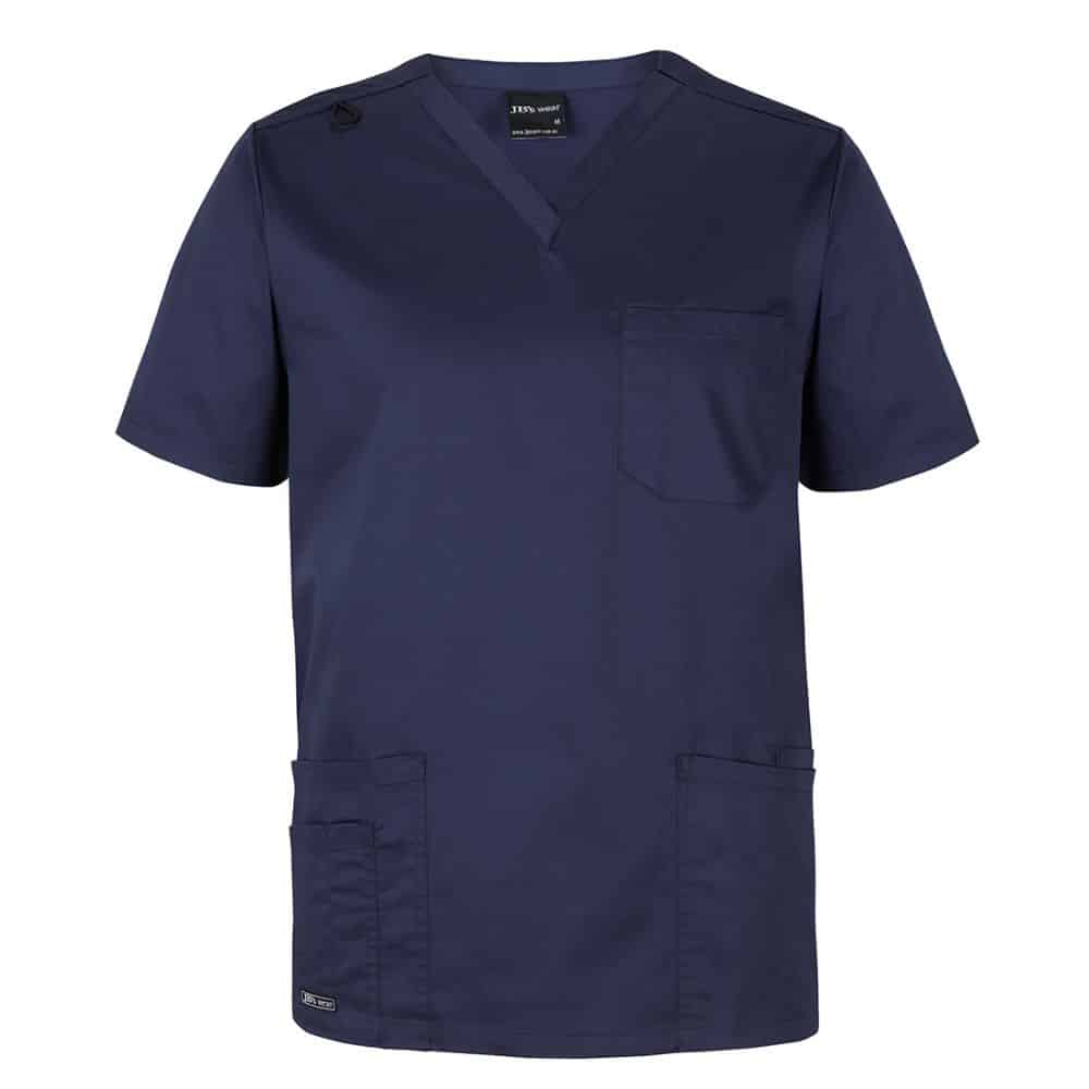 UNISEX-PREMIUM-SCRUB-TOP-4SPT-Navy