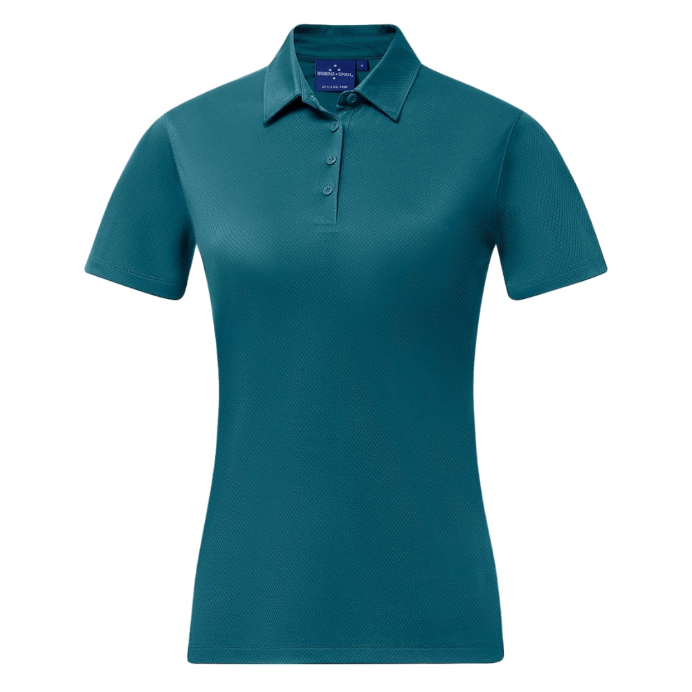 WS Sustainable Jacquard Knit Polo Ladies PS96