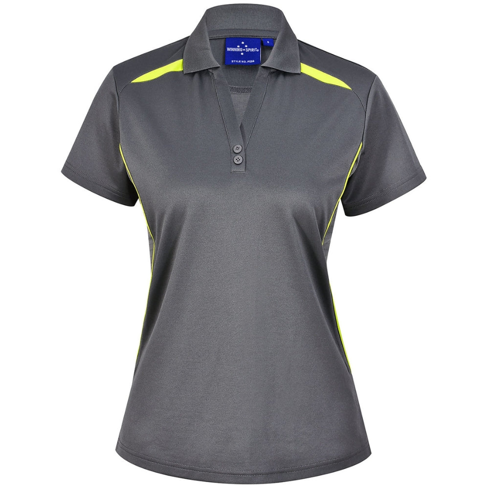 WS Ladies Sustainable Poly/Cotton Contrast SS Polo PS94